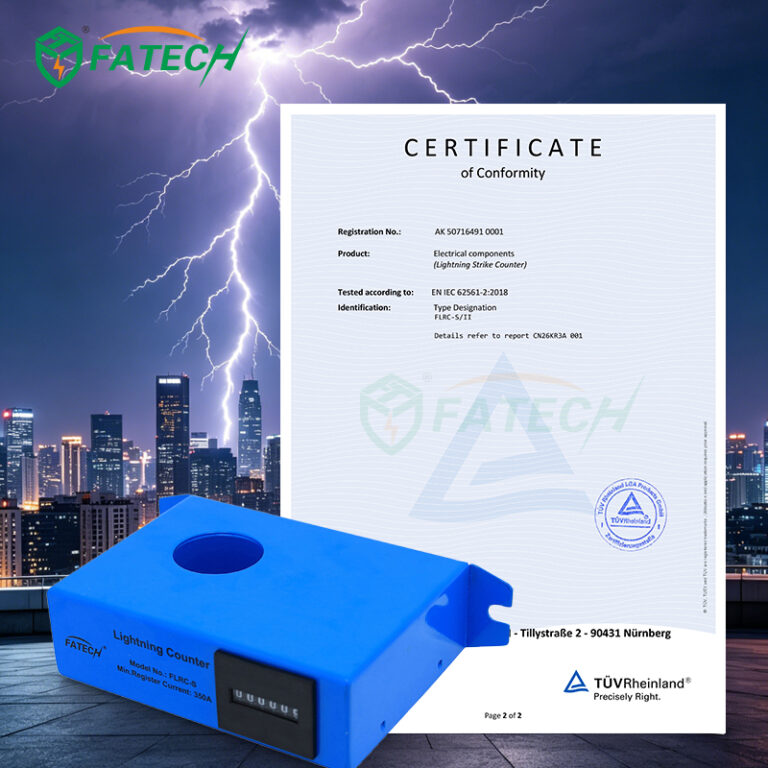 FATECH FLRC‑S/II Lightning Counter Passes IEC International Standard Tests and Awarded TÜV Rheinland Certification
